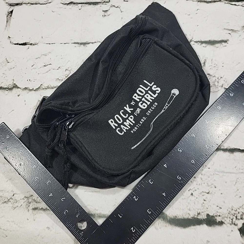 Rock 'n Roll Camp For Girls Fanny Pack‎ Black Waist Hip Bum Bag Portland Oregon